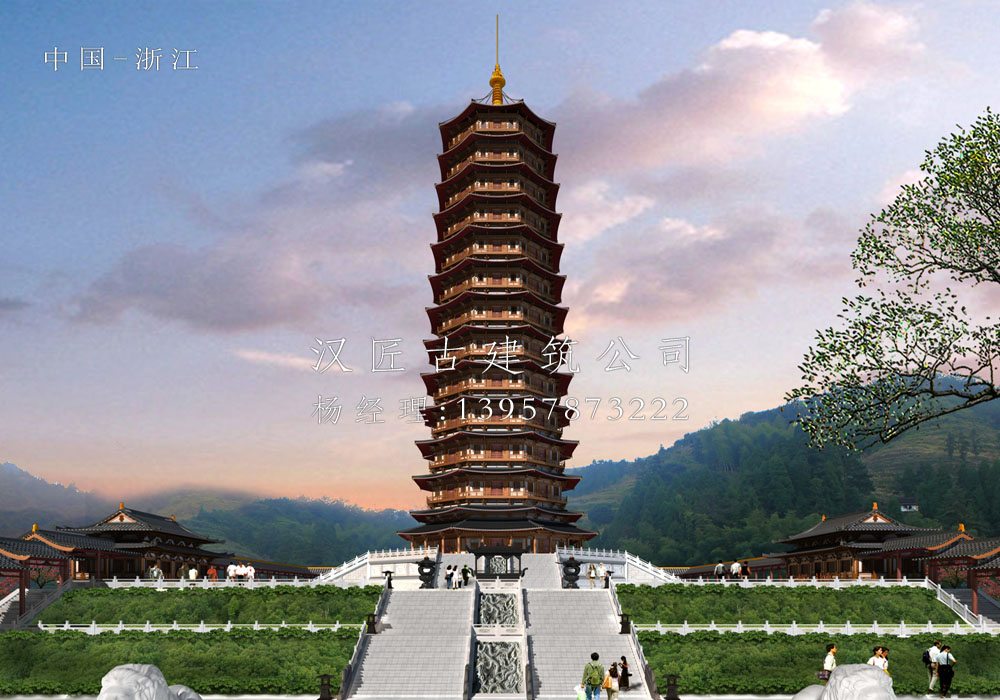 寺院萬佛寶塔設(shè)計(jì)方案(圖1) 寺院萬佛寶塔設(shè)計(jì)方案(圖1)